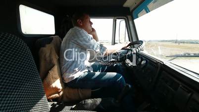 Lorry Driver On The Phone