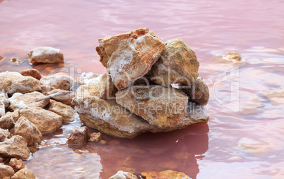 Stacked Stones in Rose Water