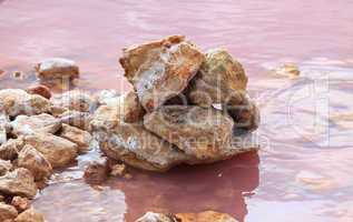 Stacked Stones in Rose Water