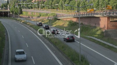 Autobahn in Hamburg, time lapse.