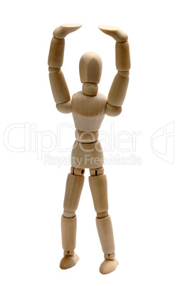 wooden doll stretching