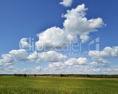 Farmland And A Beautiful Sky