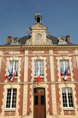 France, the city hall of Gasny in Eure