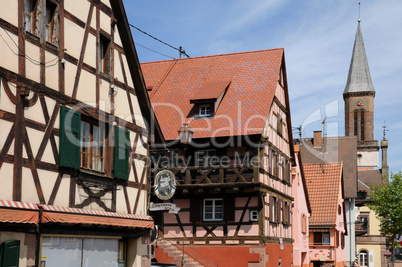 Alsace, the village of Kintzheim in Bas Rhin