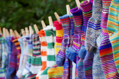 Handgemachte Wollsocken