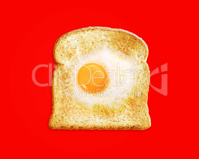 fried egg with toast