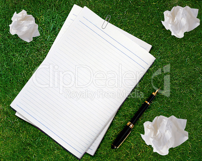 Blank white paper