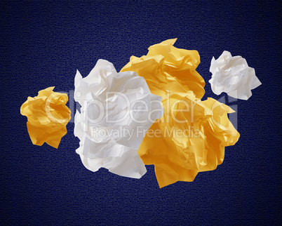 Crumpled papers