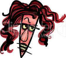 angry woman caricature