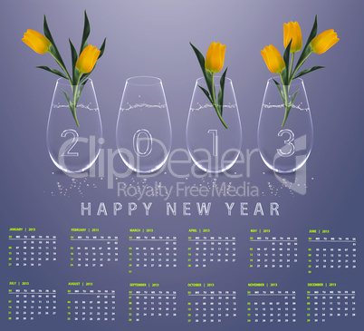 New year 2013 Calendar