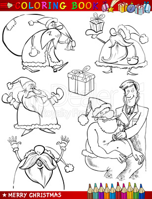 Cartoon Christmas Themes for Coloring