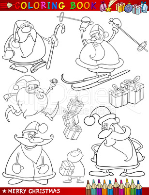 Cartoon Christmas Themes for Coloring