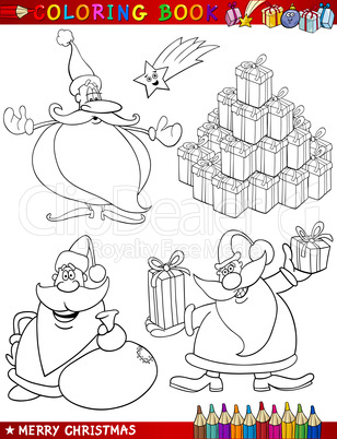 Cartoon Christmas Themes for Coloring