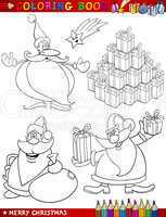 Cartoon Christmas Themes for Coloring