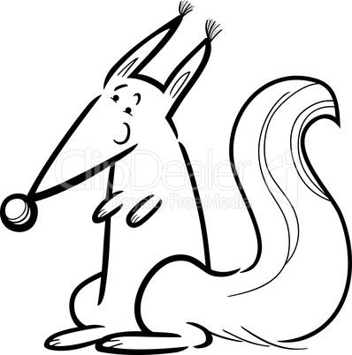 Cartoon squirrel for coloring