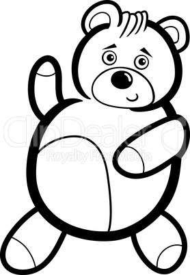 Cartoon Teddy Bear for Coloring