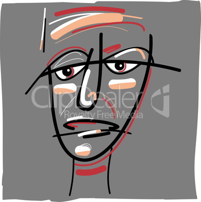 tribal painted face cartoon