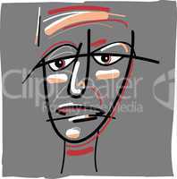 tribal painted face cartoon