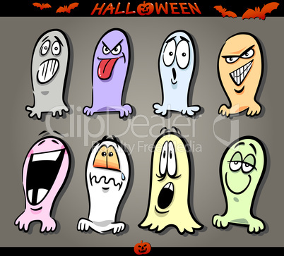 Halloween Ghosts Emoticons