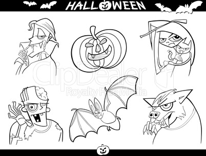 Halloween Cartoon Themes for Coloring