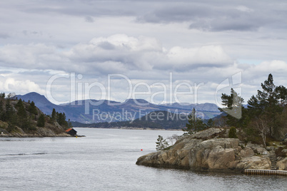 landscape in norway with islands