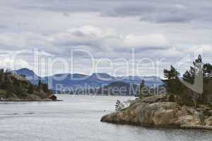 landscape in norway with islands