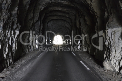 tunnel for cars in norway, europe