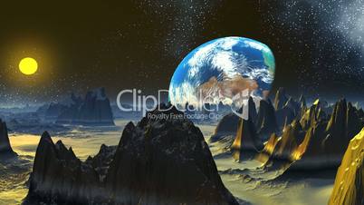 Rising of a planet similar to Earth