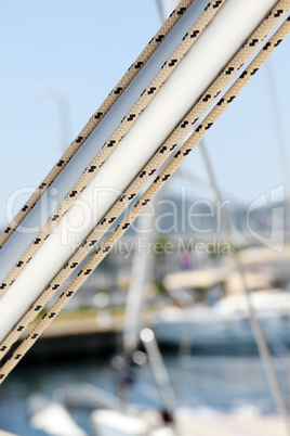 Close-up of a fasten rope