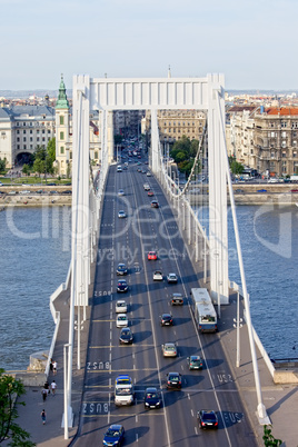 Budapest Traffic on Elizabeth Bridge