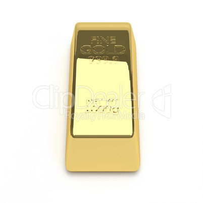 isolated gold bar