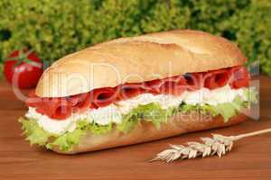 Sandwich belegt mit Lachs