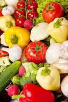 Group of fresh vegetables isolated on white