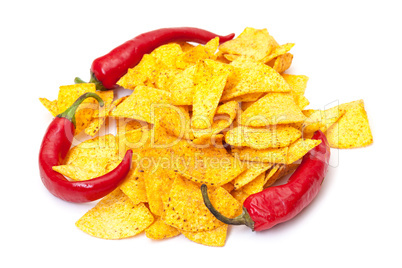 Spicy Corn Chips with Chilli Pepper