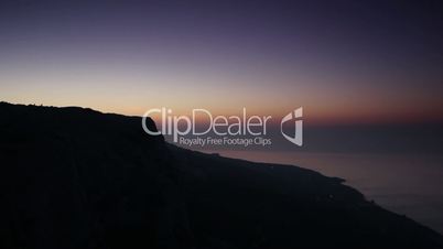 Timelapse sunrise in the mountains. Crimea, Ukraine