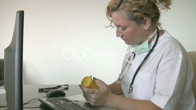 Female doctor working