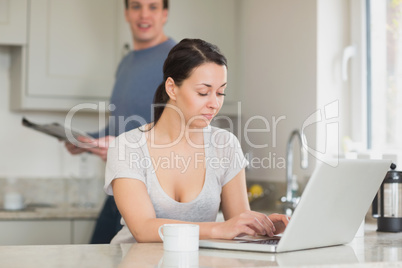 Cute couple in the kitchen