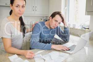 Couple working on the finances