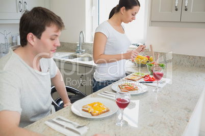 Couple having lunch