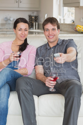 Couple relaxing on the couch