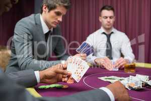 Men playing poker