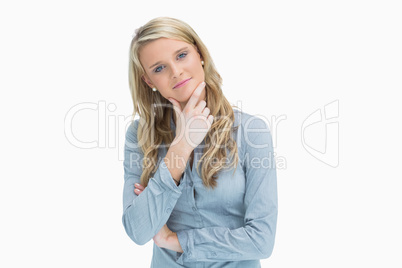 Woman looking thoughtfully