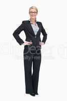 Businesswoman with hands on the hip