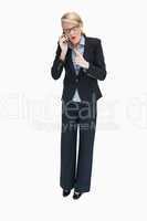 Businesswoman arguing on the phone
