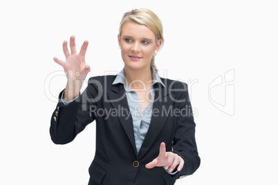 Businesswoman presenting