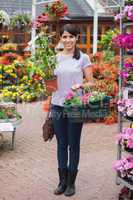 Woman shopping in garden center