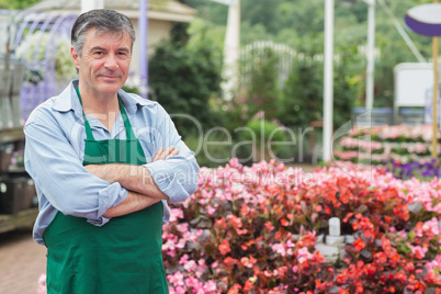 Employee in the greenhouse