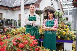 Garden center employees