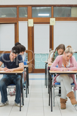 Students sitting an exam