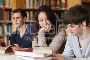 Students studying together